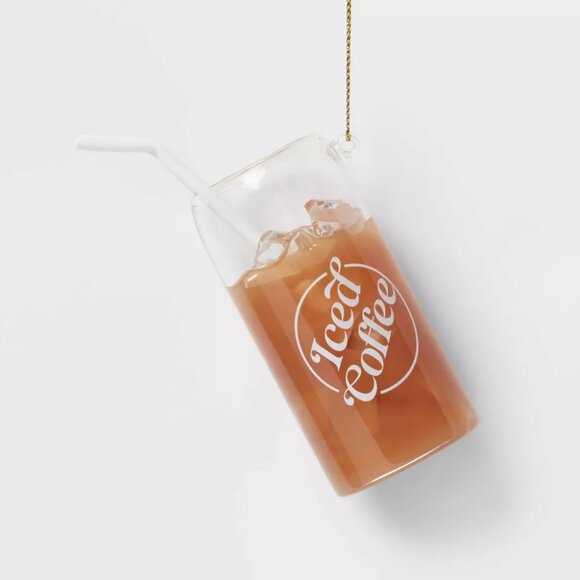 Target Wondershop Iced Coffee Glass Christmas Ornament 2024 - Picture 1 of 3